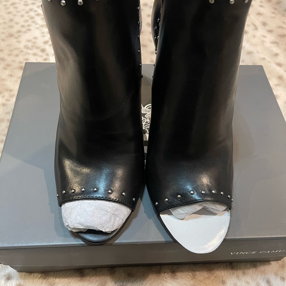 Vince Camuto Campbrel Black Studded Heeled Boots